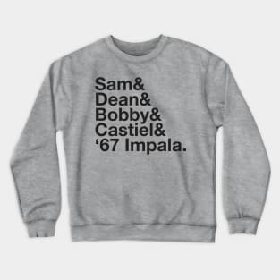 SUPERNATURAL Dean and Sam WINCHESTER Castiel Bobby Singer Crewneck Sweatshirt